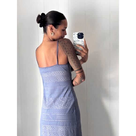 VTG 90’s Laundry By Shelli Segal  Purple Lace Maxi Dress - Picture 3 of 3